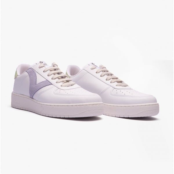 MADRID CONTRAST FAUX LEATHER Womens Trainers Pastel Multi