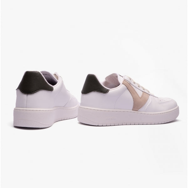 MADRID CONTRAST FAUX LEATHER Womens Trainers Taupe