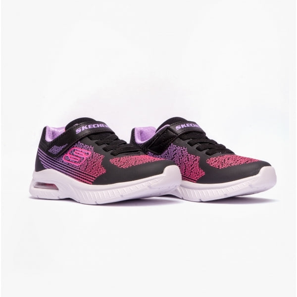 Skechers 303610L/BKLV MICROSPEC MAX PLUS-OMBRE DAYS Girls Trainers Black/Lavender