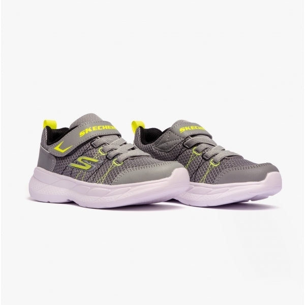 Skechers 403796L/GYYL SNAP SPRINTS 2.0 - VARGONIX Boys Touch Fasten Trainers Grey/Yellow