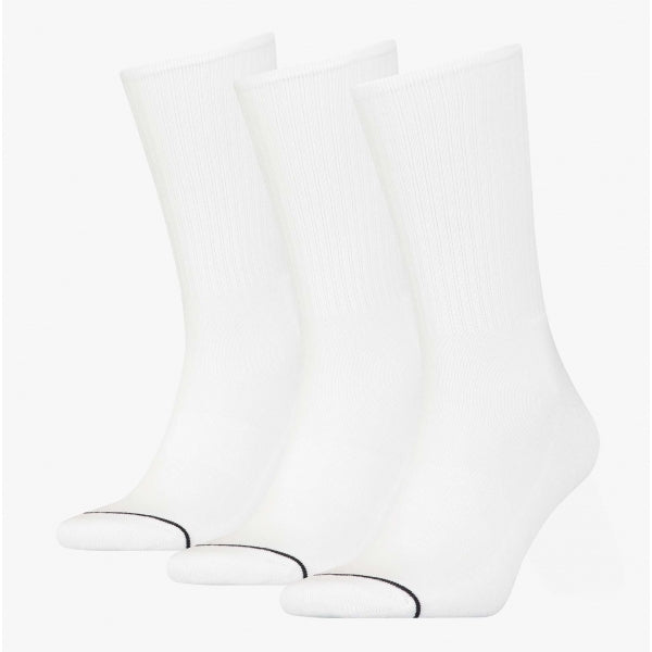 Calvin Klein 3 Pack Mens Crew Trainer Socks White