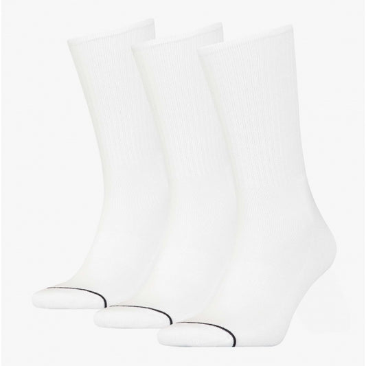 Calvin Klein 3 Pack Mens Crew Trainer Socks White