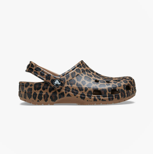 Crocs CLASSIC ANIMAL Unisex Adults Clogs Sepia/Leopard