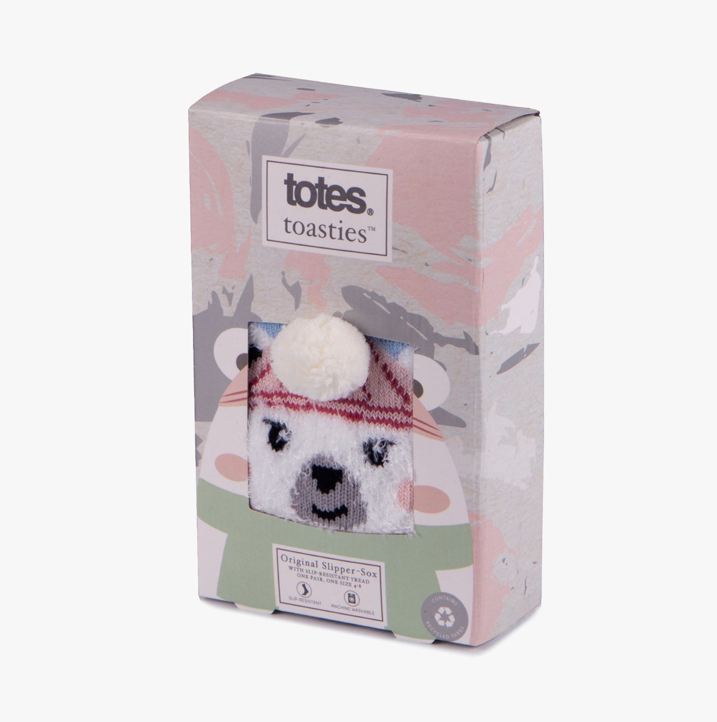 Totes Toasties 3220 SINGLE ORIGINAL SLIPPER SOCKS Womens Slipper Socks Polar Bear