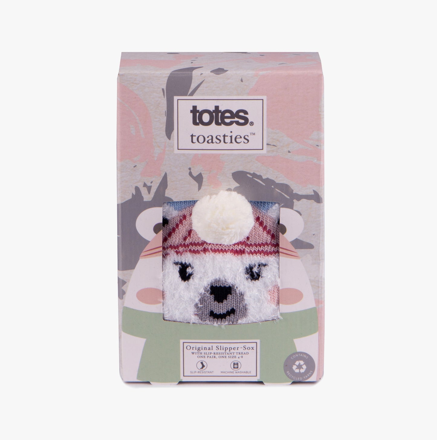 Totes Toasties 3220 SINGLE ORIGINAL SLIPPER SOCKS Womens Slipper Socks Polar Bear