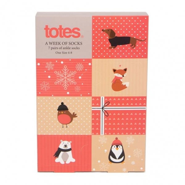 Totes Toasties 3249F PACK DAYS OF WEEK Womens Crew Multi