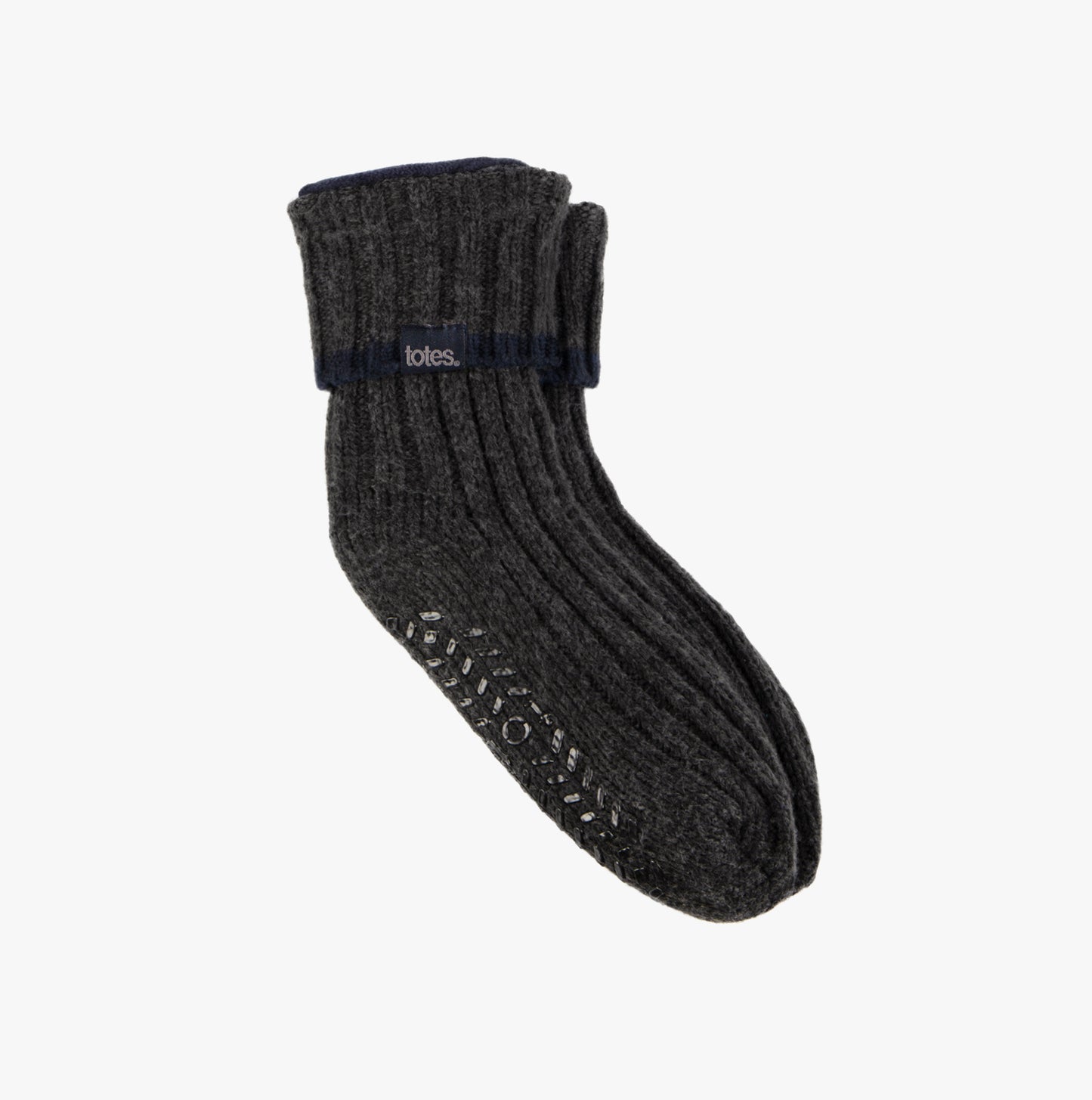 Totes Toasties 3252J RECYCLED CHUNKY SLIPPER SOCK Mens Thermal Socks Grey