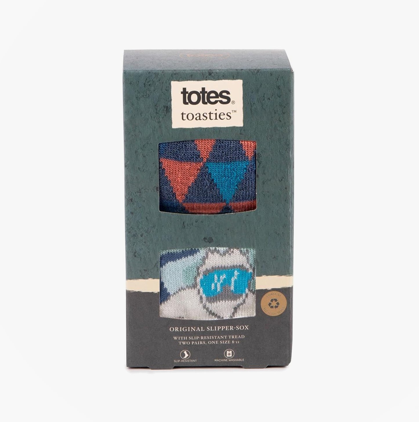 Totes Toasties 3324 ORIGINAL SLIPPER SOCKS Mens Slipper Socks Yeti