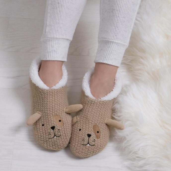 NOVELTY FOOTSIES Womens Dog
