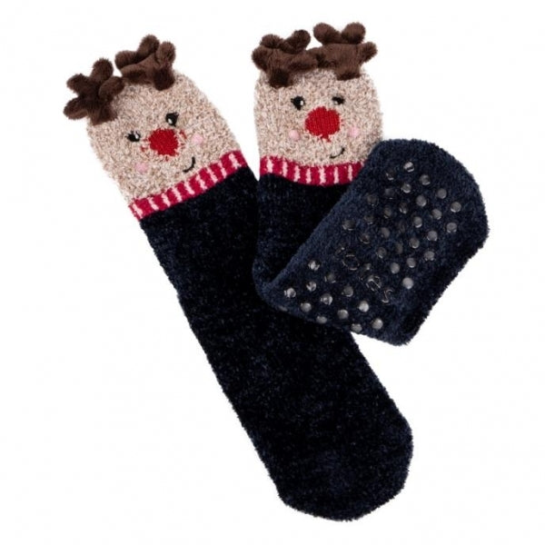 Totes Isotoner novelty-superso Womens Slipper Socks Reindeer