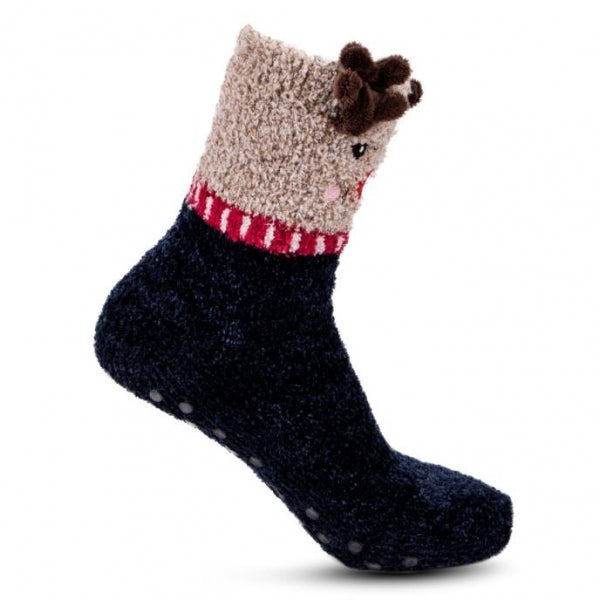 Totes Isotoner novelty-superso Womens Slipper Socks Reindeer