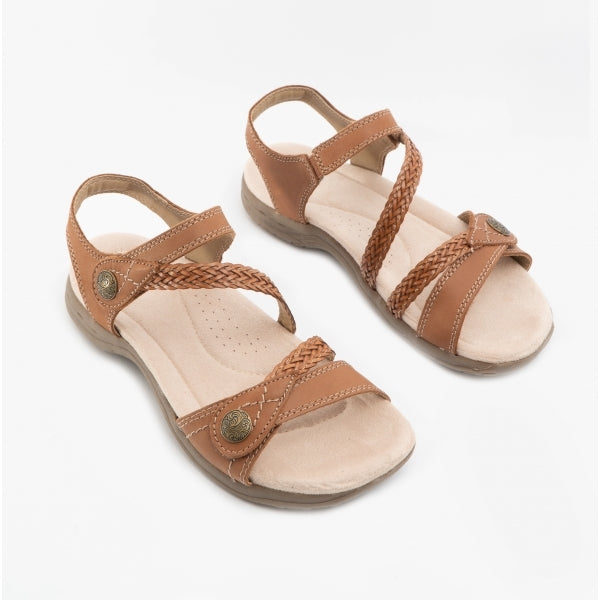Free Spirit MALIBU Womens Ankle Strap Sandals Walnut