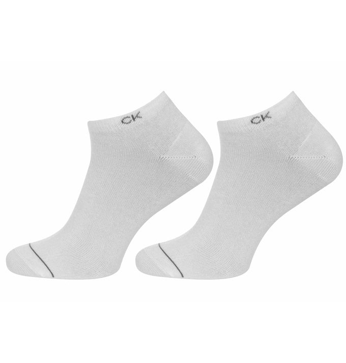 Calvin Klein 3 Pack Mens Ankle Trainer Socks White