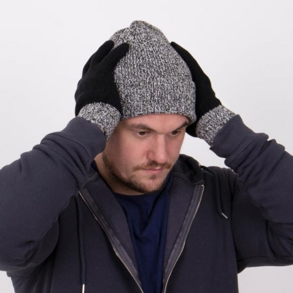 HAT AND GLOVE SET Grey