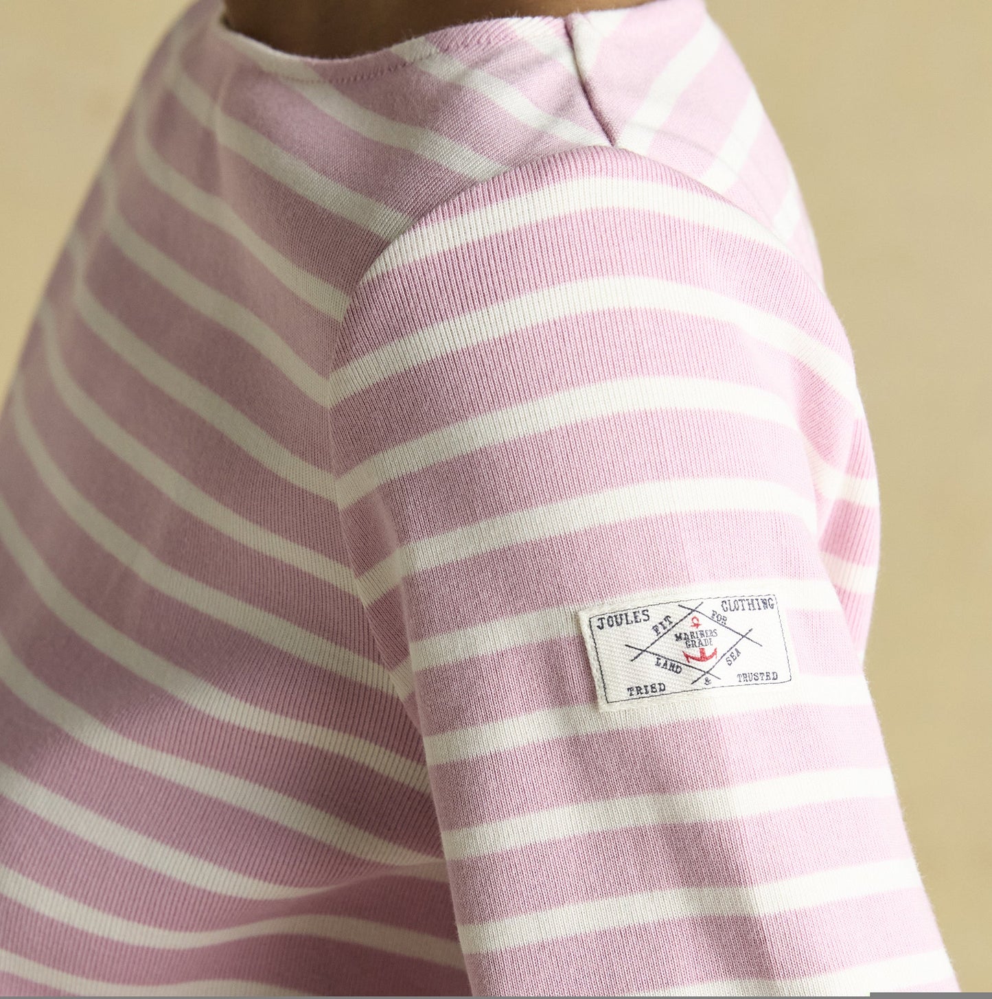 Joules HARBOUR Womens Sweatshirt Pink Stripe