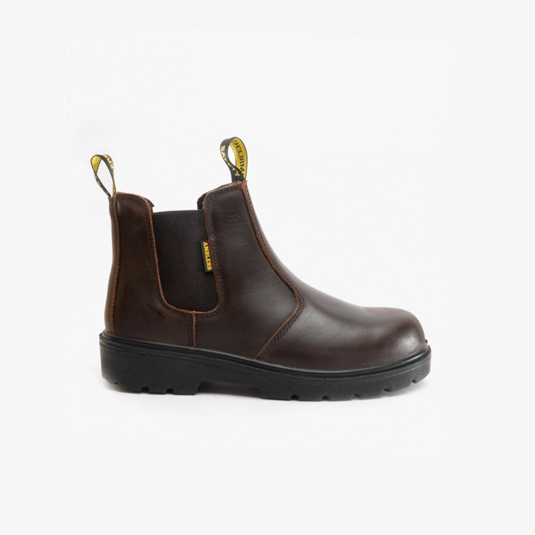 Amblers Safety FS128 Unisex Leather Safety Boots Brown