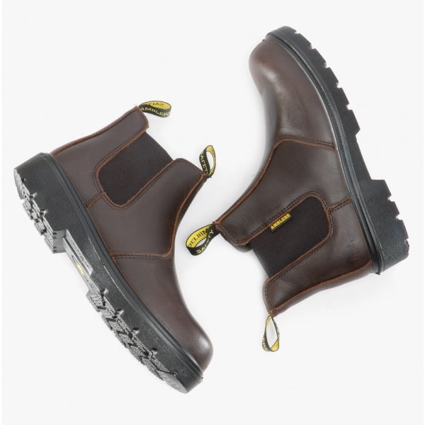 Amblers Safety FS128 Unisex Leather Safety Boots Brown