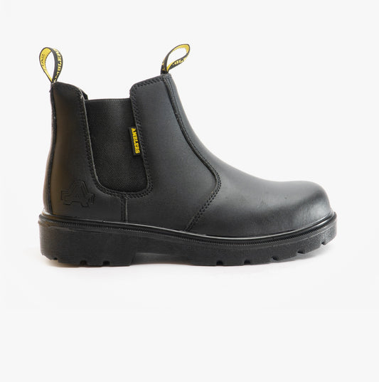 Amblers Safety FS116 Unisex Leather Chelsea Safety Boots Black