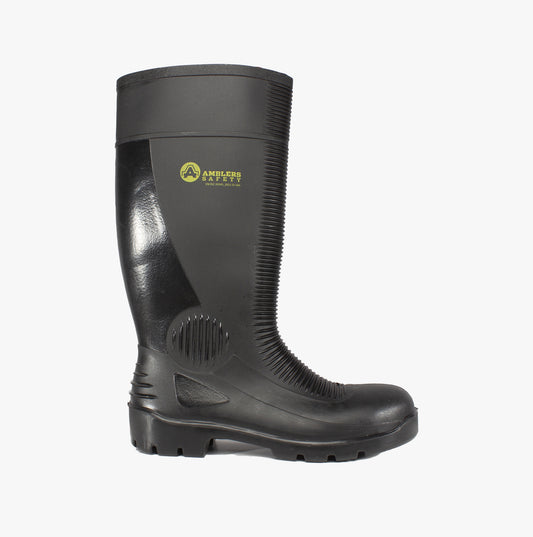 Amblers Safety FS100 Unisex Safety Boots Wellington Black
