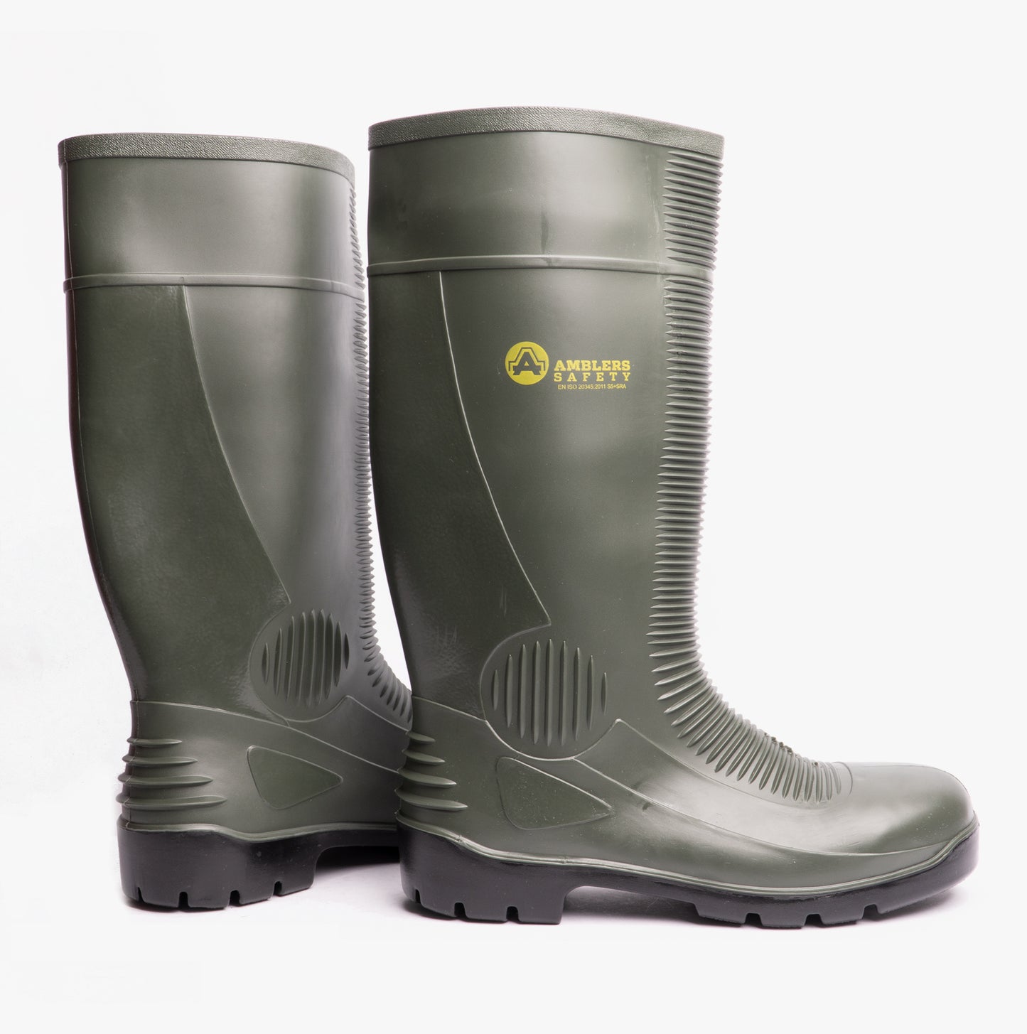 Amblers Safety FS99 Unisex Steel Safety Wellington Boots Green
