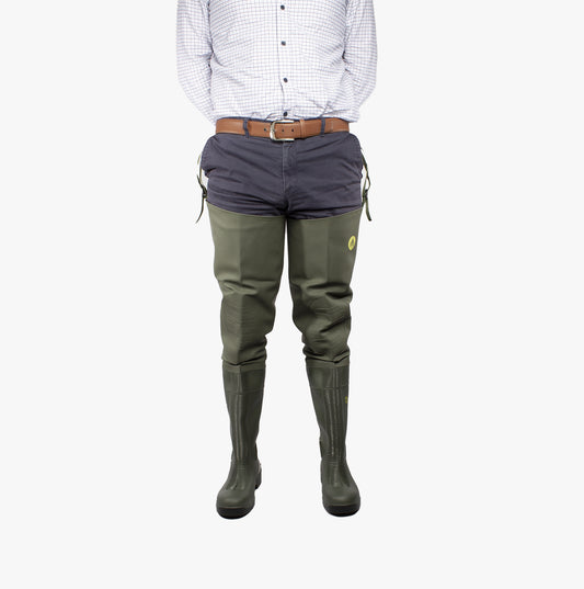 Amblers Safety FORTH Unisex Safety Thigh Waders Green