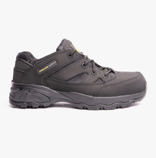 Amblers Safety FS68C Unisex Leather Safety Trainers Black