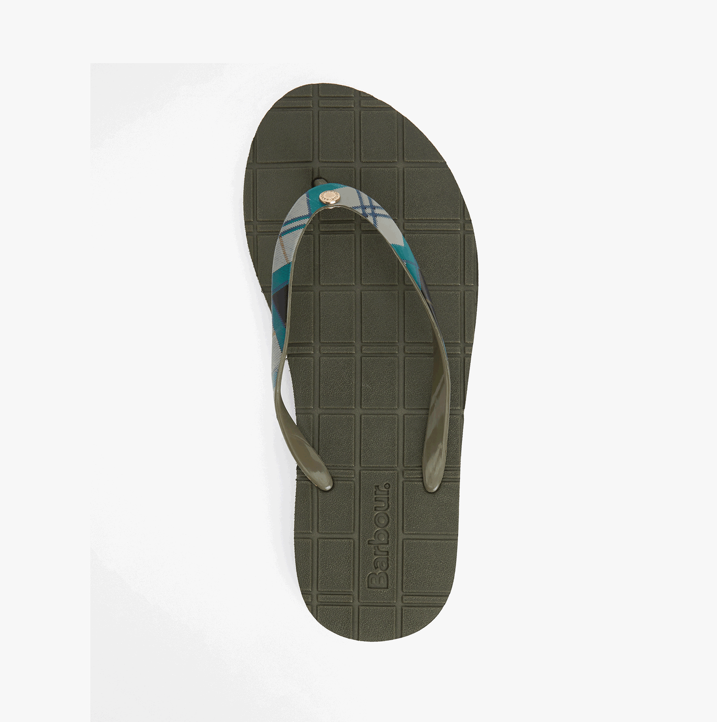 Barbour TILDA POST Womens Toe-Post Sandals Olive/Ancient Tartan