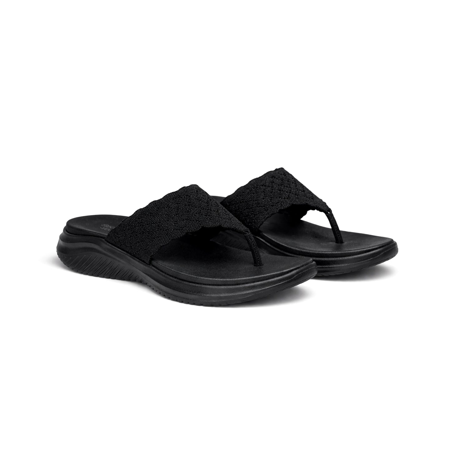 Skechers ULTRA FLEX 3.0 SANDAL-RHYTHM Womens Toe-Post Sandals Black