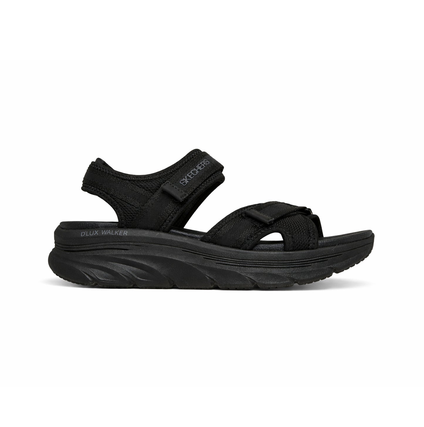 Skechers D'LUX WALKER SANDAL-BOLD CITY Womens Ankle Strap Sandals Black