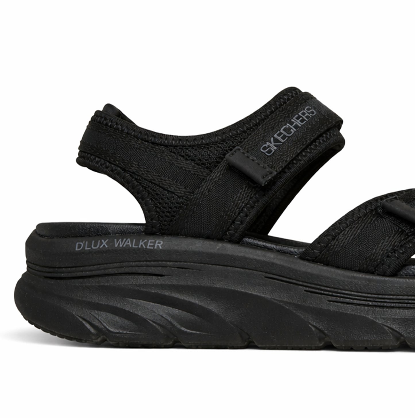 Skechers D'LUX WALKER SANDAL-BOLD CITY Womens Ankle Strap Sandals Black