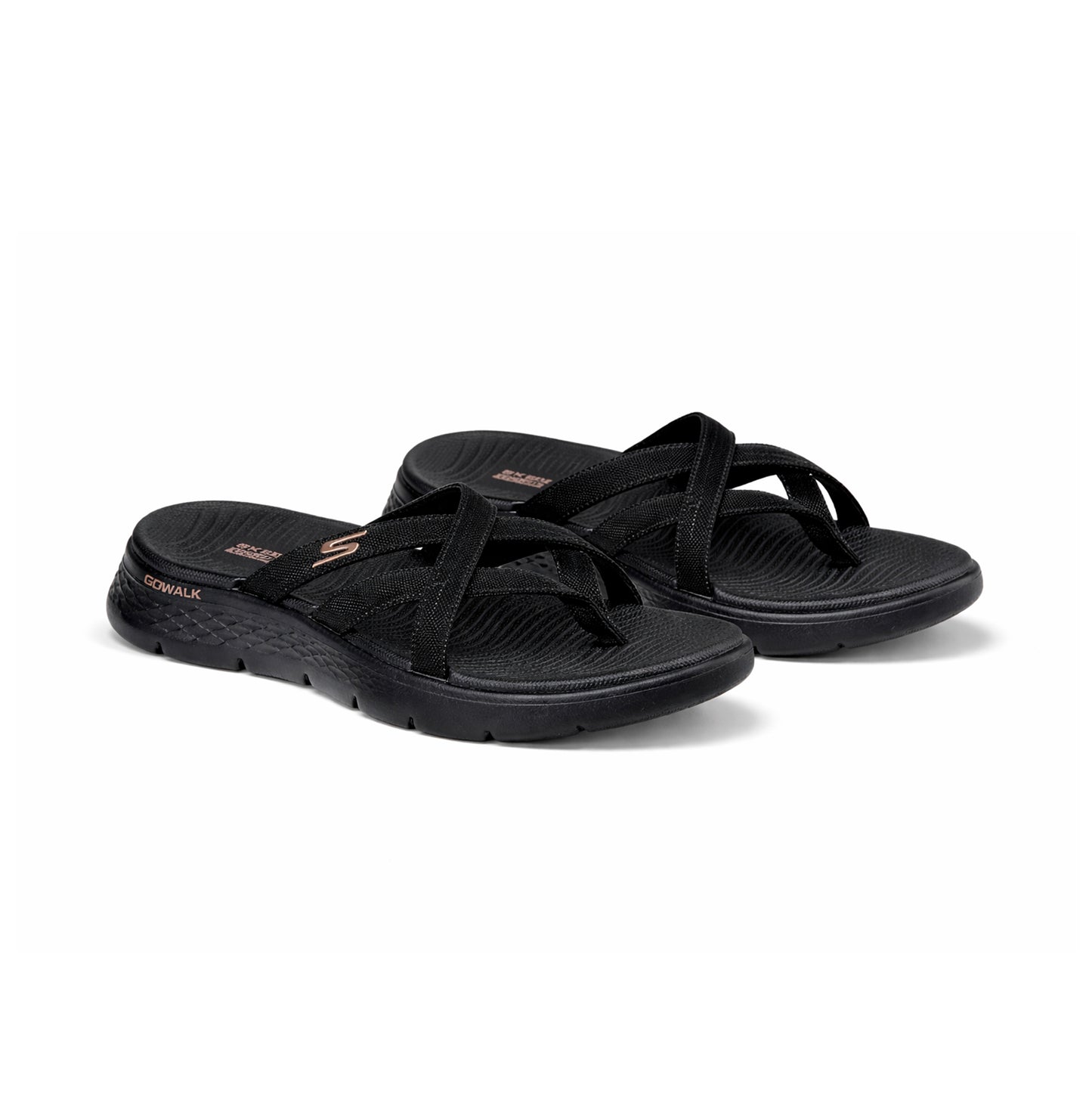 Skechers GO WALK FLEX SANDAL-SSSELENA Womens Mules Sandals Black