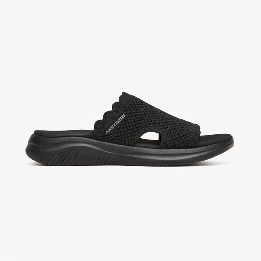 Skechers ULTRA FLEX 3.0 SANDAL-BRING I Womens Sliders Black