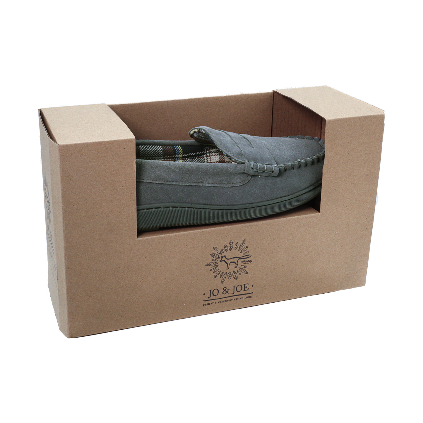 Jo & Joe BEAMSLEY Mens Moccasins Grey