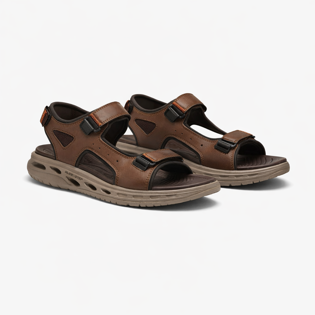 Skechers ORVAN SD - GAMBLE Mens Comfort Sandals Brown