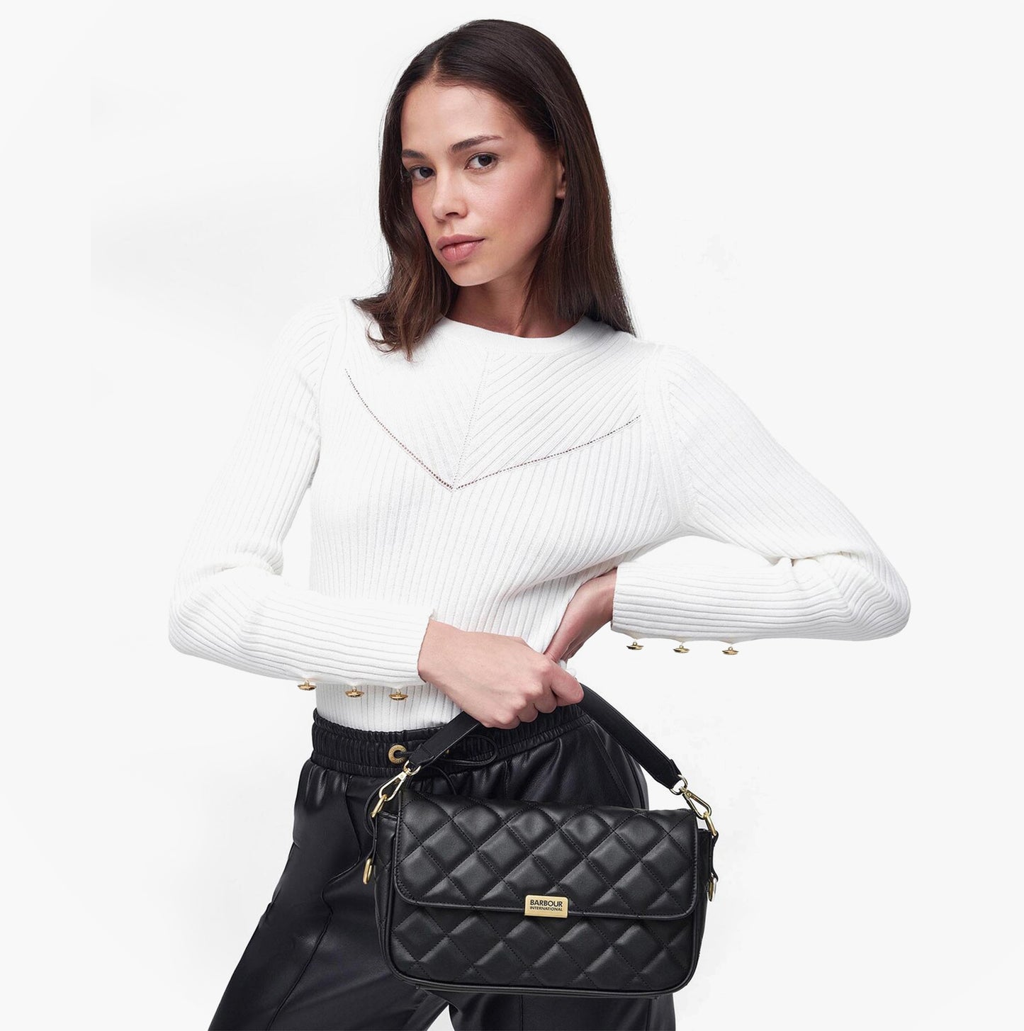 Barbour QUILTED SOHO Womens Crossbody Bag Black