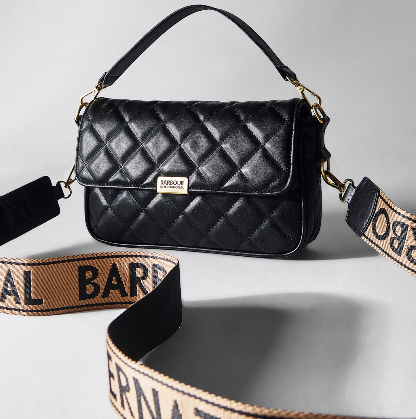 Barbour QUILTED SOHO Womens Crossbody Bag Black