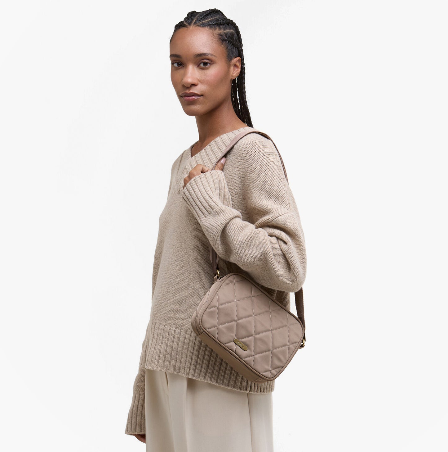 Barbour QUILTED Womens Crossbody Bag New Sand