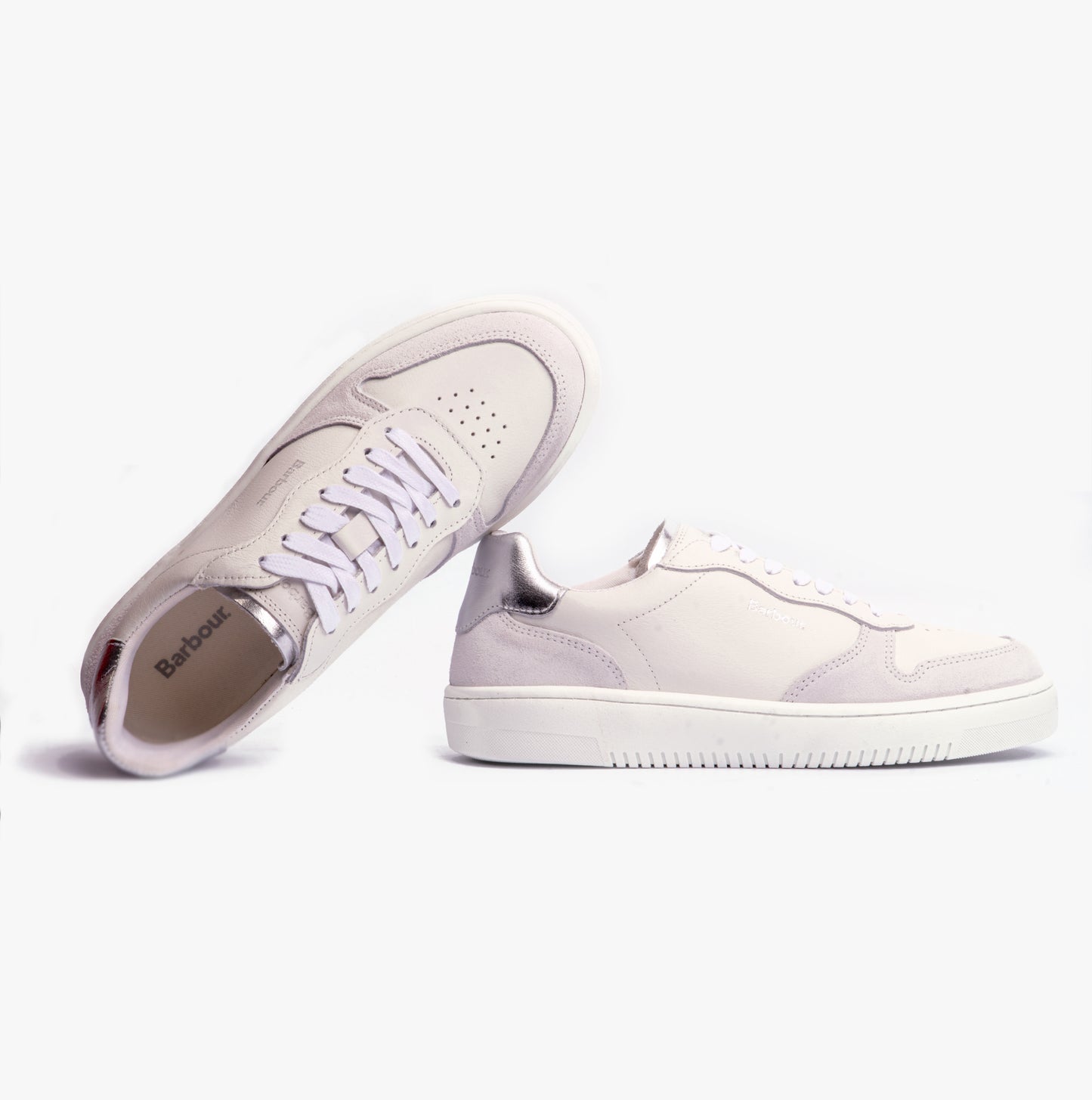 Barbour CELESTE Womens Casual Trainers White/Silver