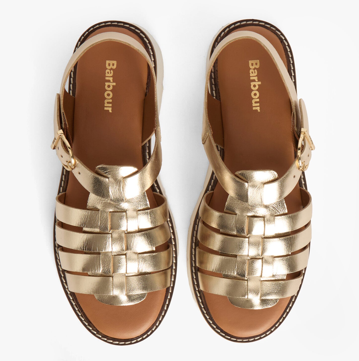 Barbour OTTERBURN Womens Fisherman Sandals Gold