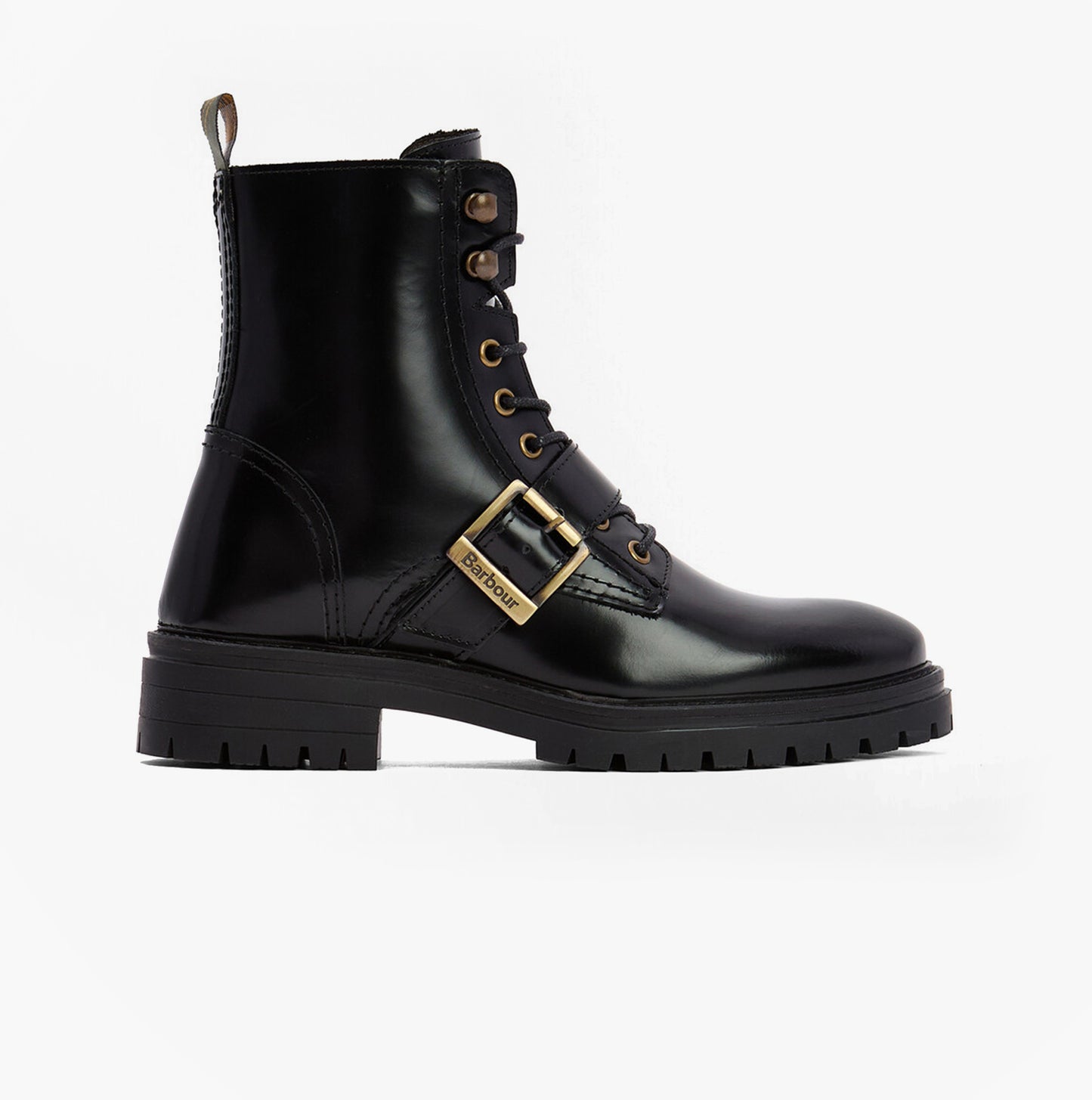 Barbour OUSEBURNE Womens Lace Up Boots Black Glace