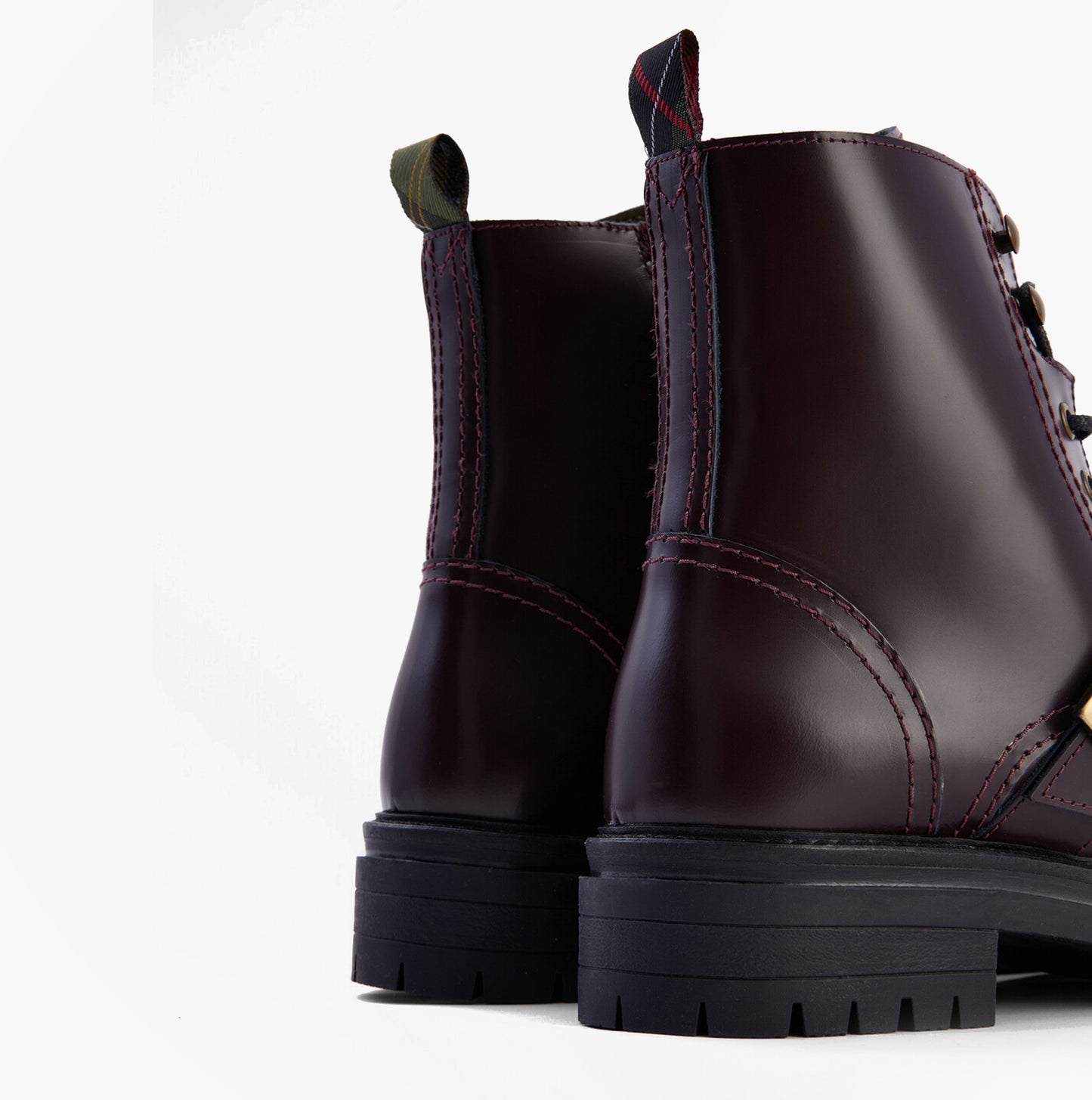Barbour OUSEBURNE Womens Lace Up Boots Cherry Glace
