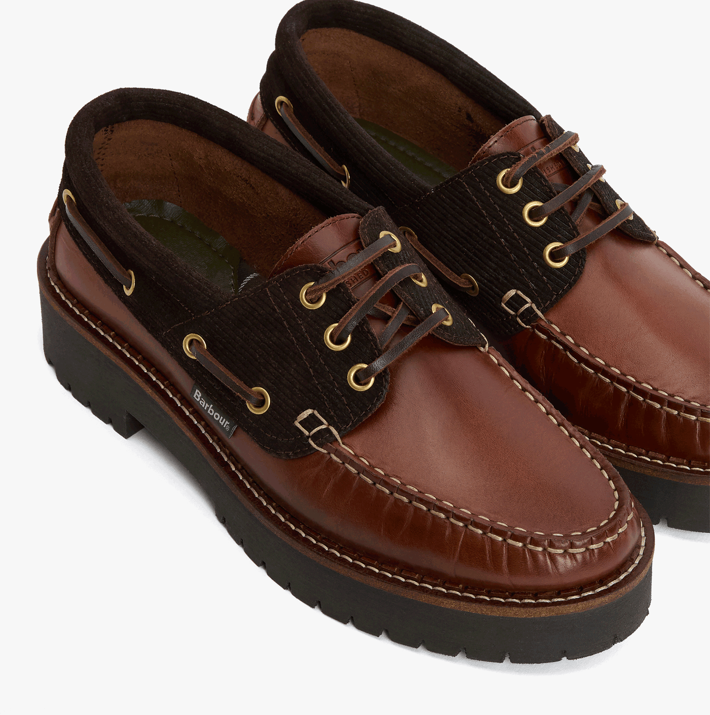 Barbour DARRAS Womens Boat & Deck Shoes Dark Brown