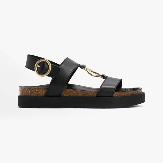 Barbour GWEN Womens Ankle Strap Sandals Black