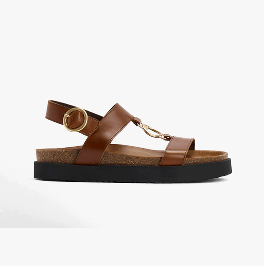 Barbour GWEN Womens Ankle Strap Sandals Brown