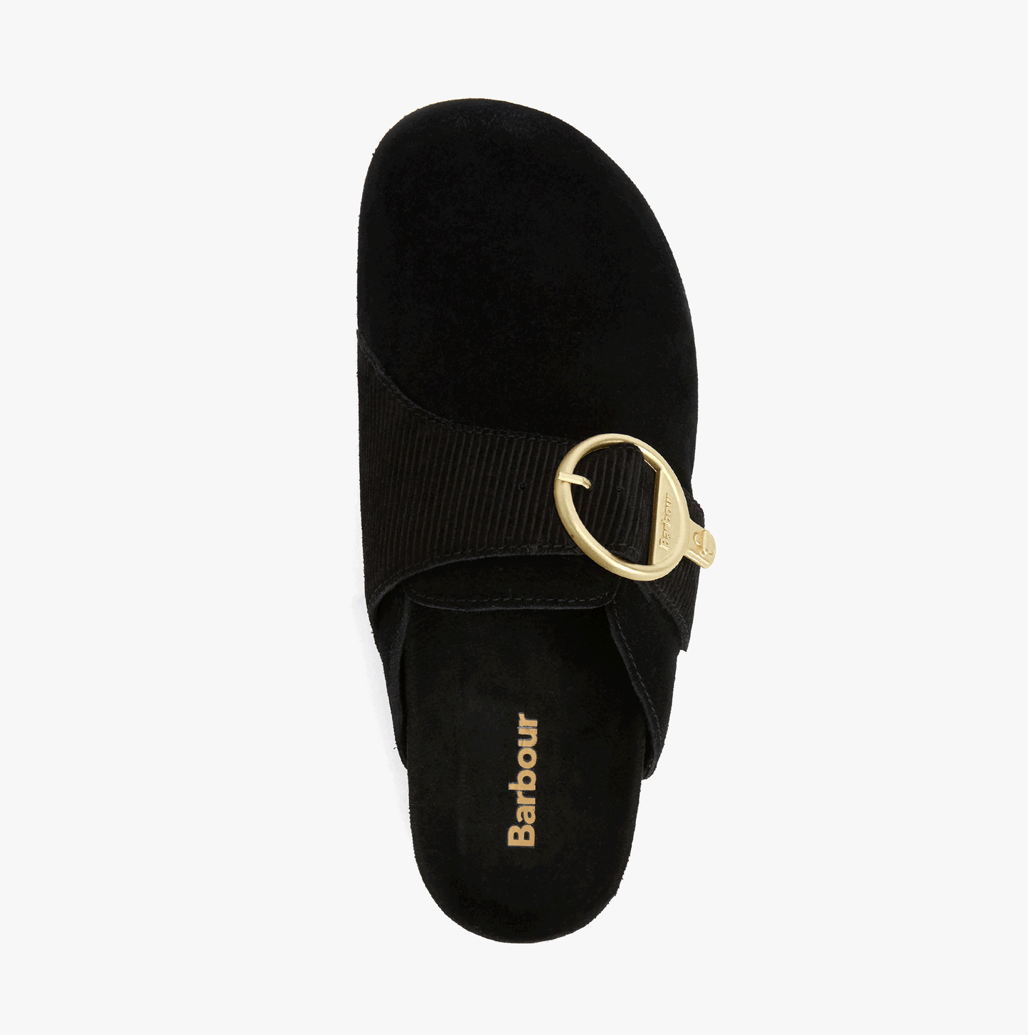 Barbour KYRA CLOSED Womens Mules Sandals Black Suede