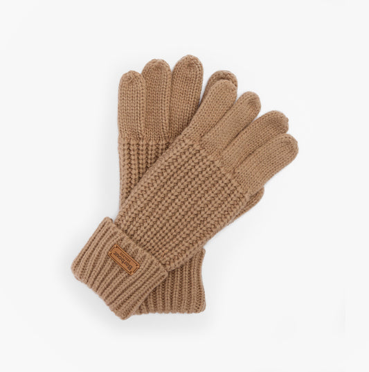 Barbour SALTBURN KNITTED Womens Gloves Mink