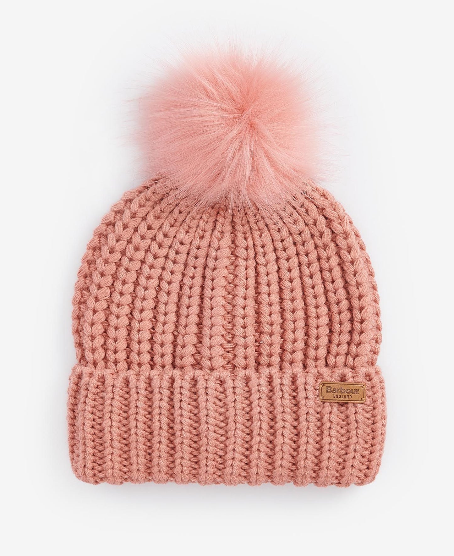 Barbour SALTBURN BEANIE & SCARF Gift Set Womens Pink Rust