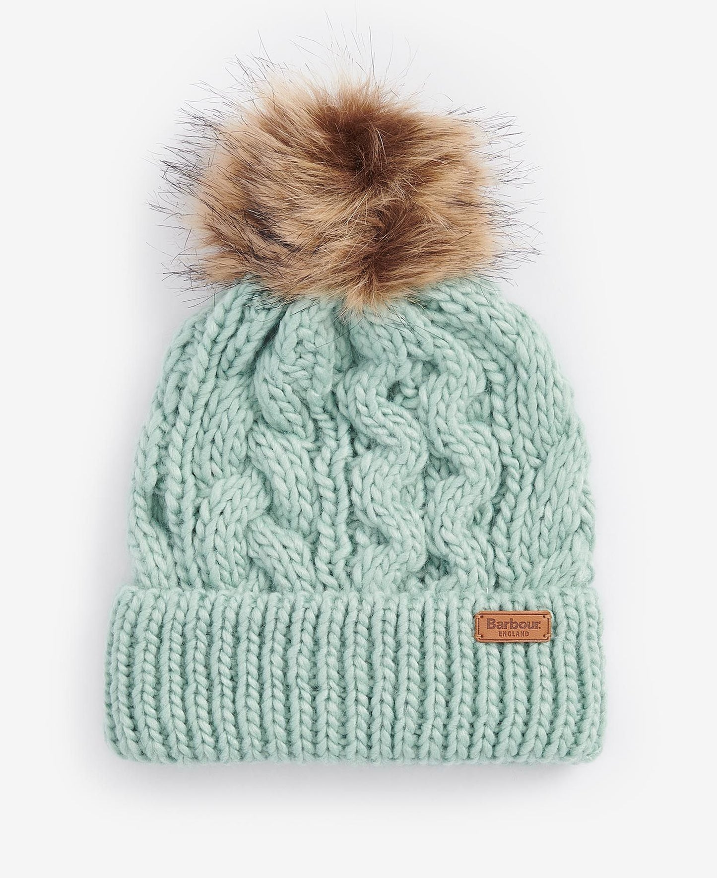 Barbour PENSHAW BEANIE & SCARF Gift Set Womens Soft Mint
