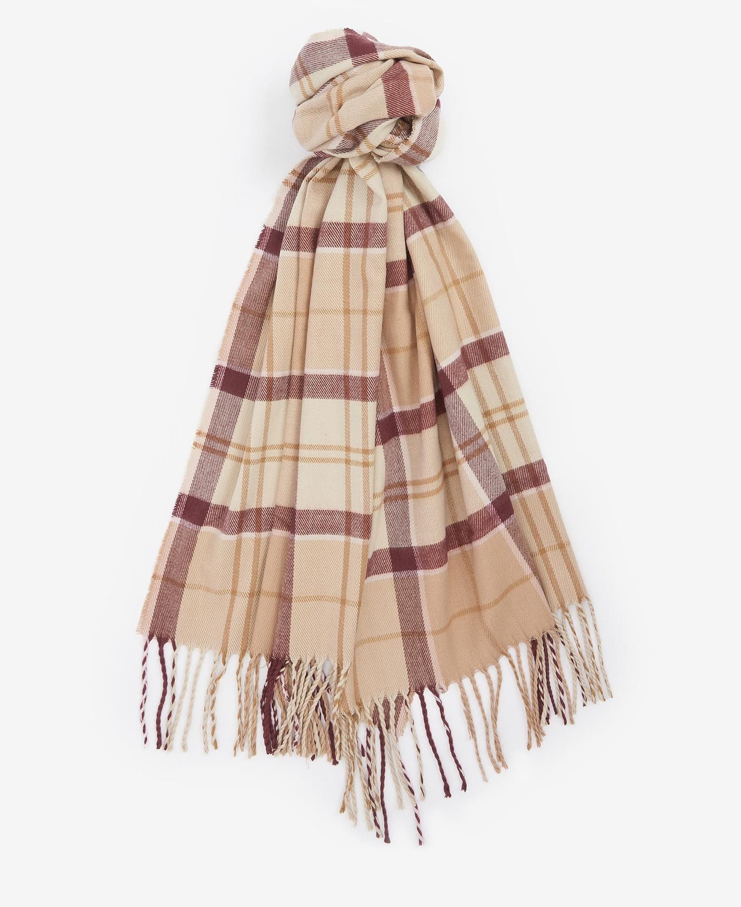 Barbour DOVER BEANIE & HAILES SCARF Gift Set Womens Muted Cabernet