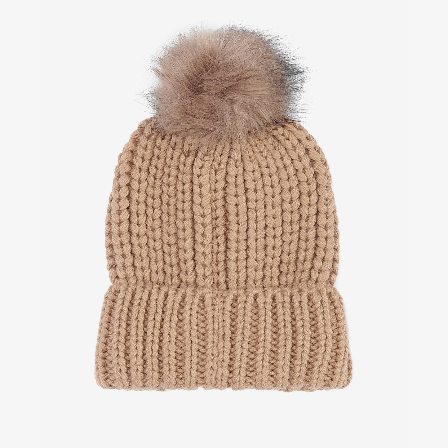 Barbour SALTBURN Womens Pom-Pom Beanie Mink